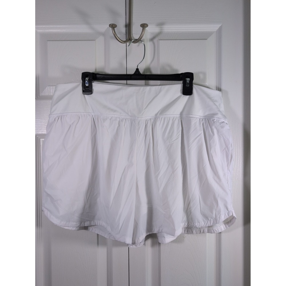 Spyder Active Shorts Women's White Stretch 4" Inseam Slash Pockets XXL